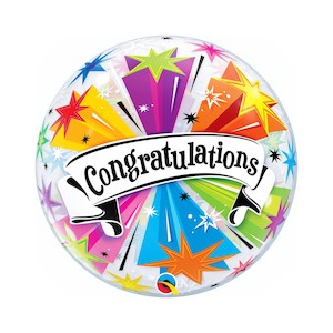 Bubble Balloon 22" Congratulations
