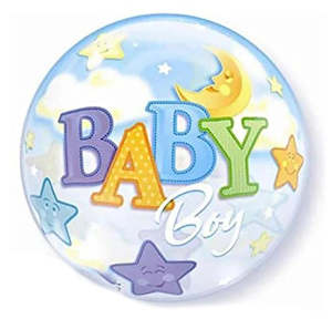 Bubble: Bubble Balloon Baby Boy Stars & Moon