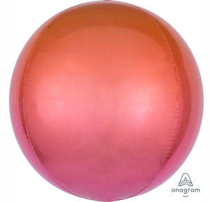 Orbz: Balloon Orbz 16" Ombre Red Orange