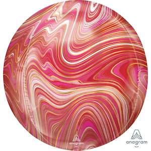 Orbz: Balloon Orbz 16" Red Pink Marble