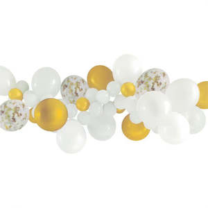 Garlands: Balloon Garland pack - White & Gold