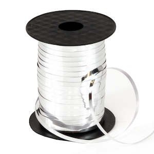 Curling Ribbon Metallic Silver 45M