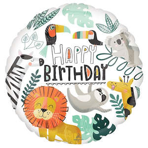 Happy Birthday: Foil Balloon 18" Get Wild Happy Birthday