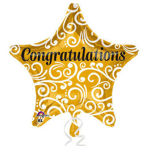 Other Messages: Foil Balloon 18" Congratulations Star