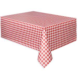 Table Covers: Plastic Table Cover Rectangle - Checkered