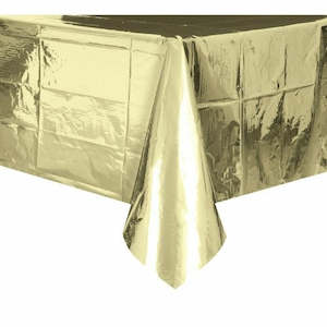 Foil Table Cover Rectangle - Metallic Gold