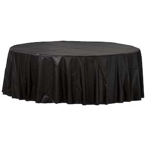 Plastic Table Cover Round - Black