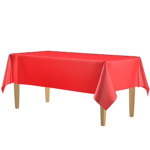 Plastic Table Cover Rectangle - Red