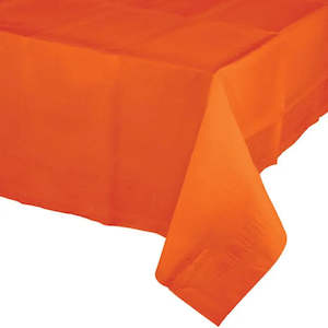 Plastic Table Cover Rectangle - Orange