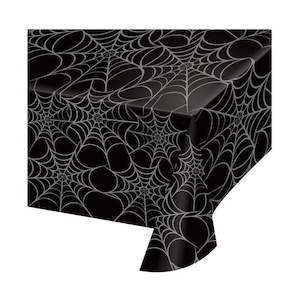Table Covers: Halloween - Foil Spider Web Table Cover