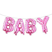 Foil Letter Banners Air Fill Only: Foil Balloon Banner Pink "BABY" *air fill only