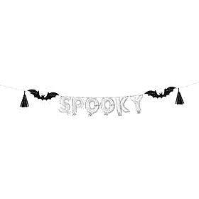 Foil Letter Banners Air Fill Only: Halloween Spooky Balloon Banner