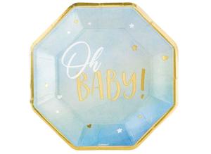 Oh Baby Plates - Blue