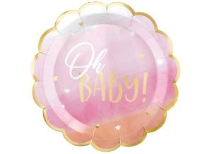 Oh Baby Plates - Pink