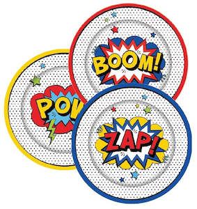 Super Hero Party Paper Plates 8pk