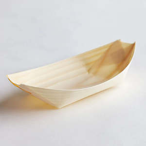 Wooden Biodegradable Boat Dish Small 10pcs