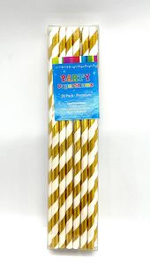 Premium Paper Straws Gold