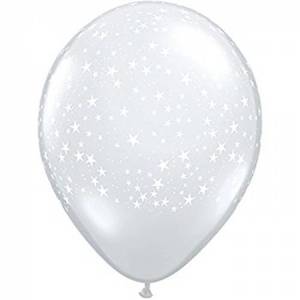 6 12 Balloon Packs: Clear White Star Balloons - 12pk