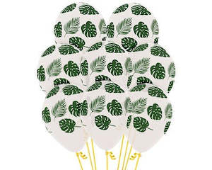 Tropical Leaf Balloons - 12pk