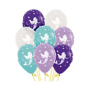 Mermaid Party Balloons - 12pk