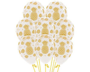 6 12 Balloon Packs: Clear Tropical Balloons - 12pk