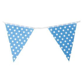 Bunting Flag Banner (Large) Polka Dot Blue