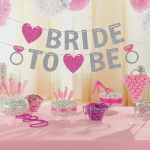 Bride To Be Glitter Letter Banner