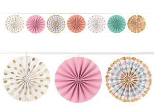 Pastel Mini Fan Garland