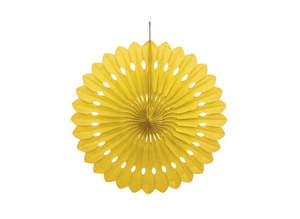 Fans: Yellow Decorative Fan 1pk