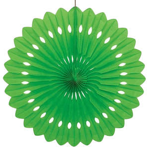Fans: Tissue Paper Fan Green - 40cm