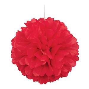 Tissue Paper Pom Pom 20cm - Red