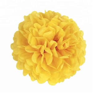 Tissue Paper Pom Pom 40cm - Yellow