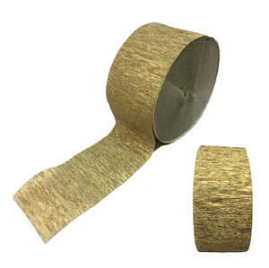 Crepe Streamers Shimmering Gold 6pk