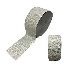 Crepe Streamers Shimmering Silver 6pk