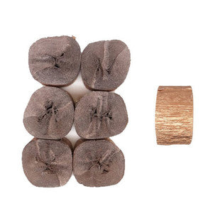Crepe Streamers Shimmering  Rose Gold 6pk