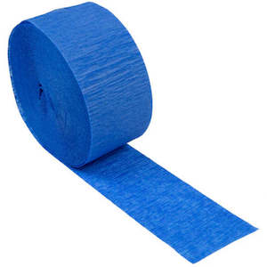 Streamers: Crepe Streamers 24m Royal Blue 2pk
