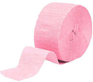 Streamers: Crepe Streamers 24m Pale Pink 2pk