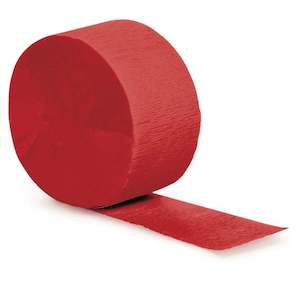 Crepe Streamers 24m Red 2pk