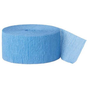Crepe Streamers 24m Pale Blue 2pk