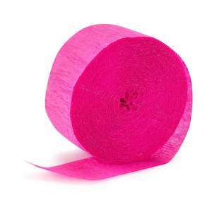 Streamers: Crepe Streamers 24m Hot Pink 2pk