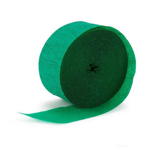 Streamers: Crepe Streamers 24m Green 2pk