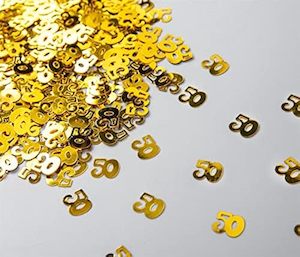 Scatter Confetti 50 Gold Holographic