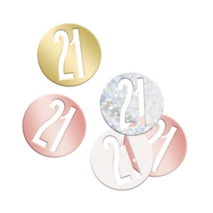 Rose Gold 21 Scatter Confetti