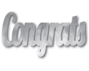 Jumbo Scatter Confetti Congrats Silver 30pk