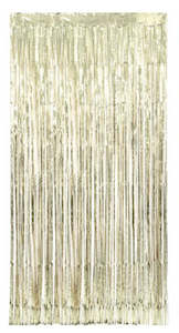 Foil Fringe Curtain Gold