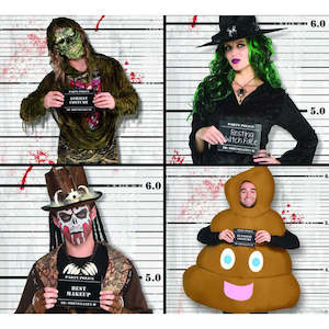 Halloween Photo Booth Props - Costume Line Up