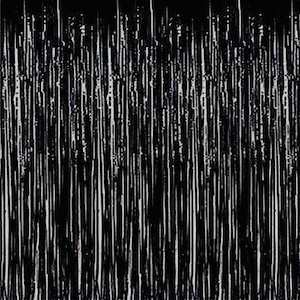 Foil Fringe Curtain Black