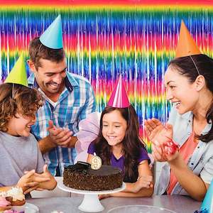 Foil Curtain Rainbow