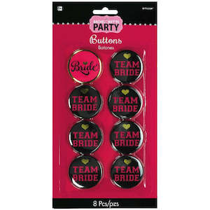 Badges: Team Bride Buttons 8pk