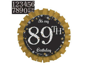 Add Any Age Badge - Black & Gold Rosette